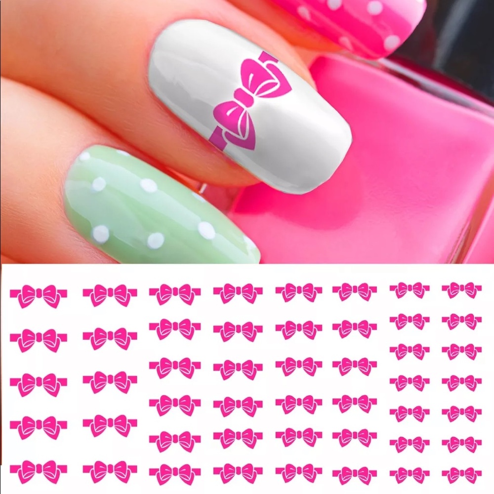 💌BO/GO$6 🎀 Bows Barbie Nail Decals